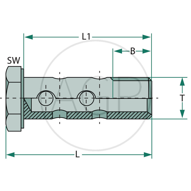 HSBD 3/8 šroub se dvěma dutinkami