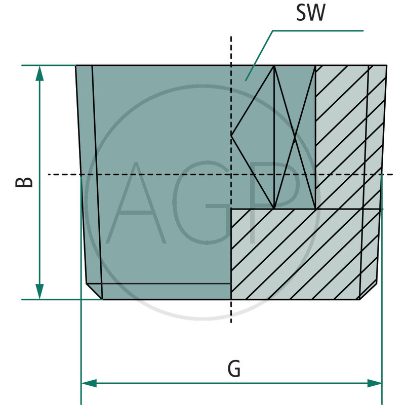F-VOBk-3/8-MSv Závěrný šroub