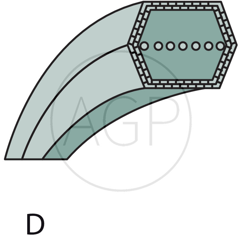 Klínový řemen AL-KO o rozměrech 13 x 2370, pro modely T 920 R, T 1000, T 1000R, T 1000 HD, T 13-102 HD, T 15-92 HD, T 15-102 HD, T 16-102, T 16-102 HD-H, T 18-102 HDE, T 20-102 HDE