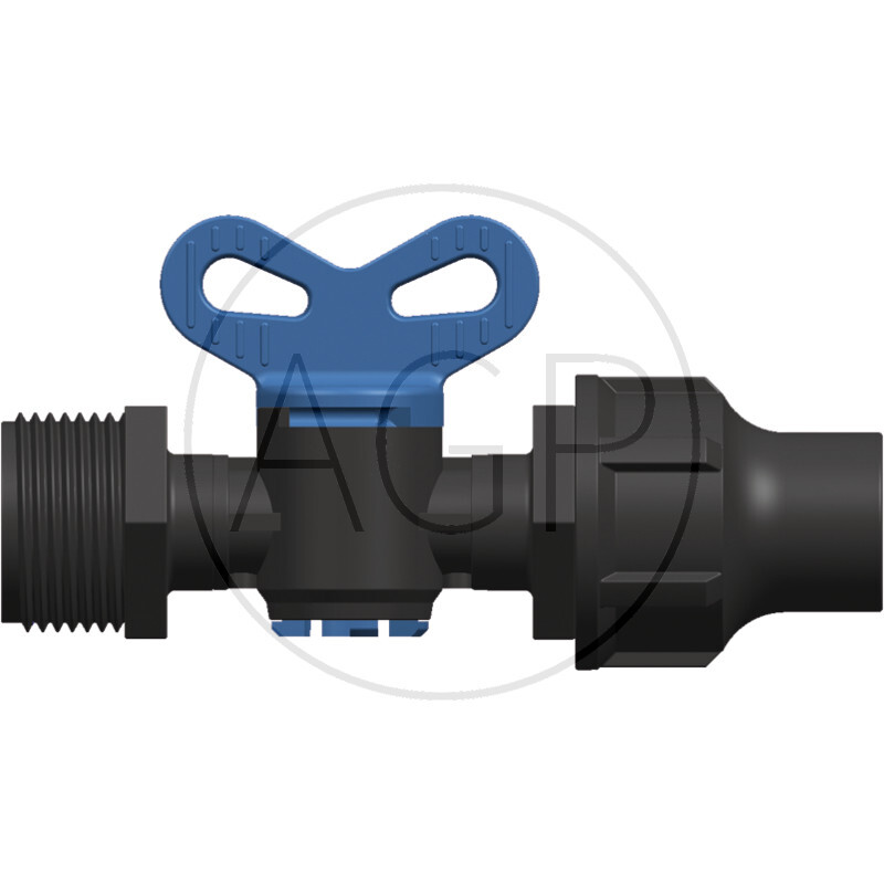 Odtokový ventil, připojovací závit 3/4 MALE, vnější trubka Ø 25 mm