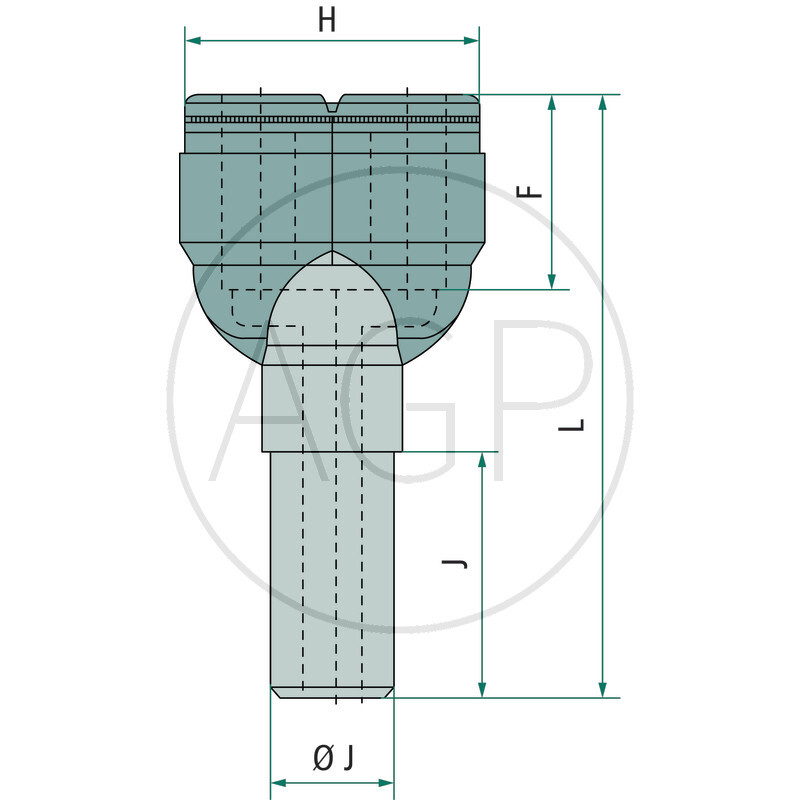 B-YS-2x4-4-KU Y-konektor