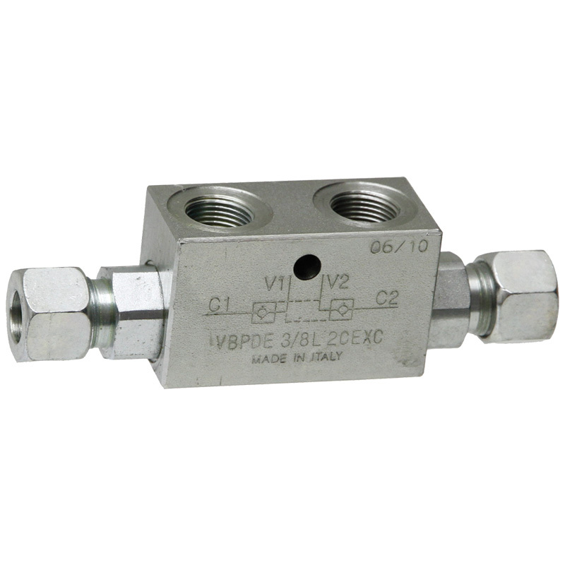 Hydraulický zámek se závity M18x1,5 a 3/8 pro hydraulický válec