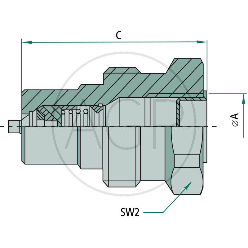 Faster šroubový samec vnitřní závit 1 GAS DN 25 100 L