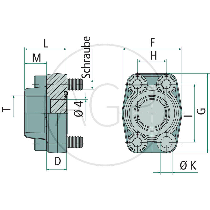 SAE-Příruba 1 6000 BSP 1