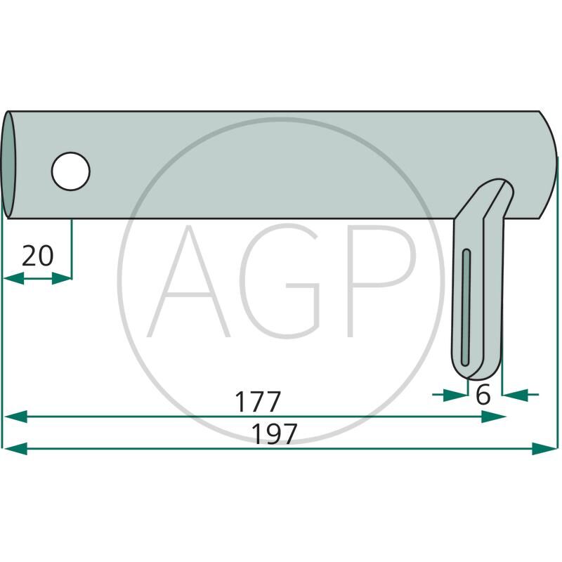 Ložisková trubka ramene délka 197 mm Deutz-Fahr, Taarup, Vicon/PZ, na série SwatMaster, 9000, Andex