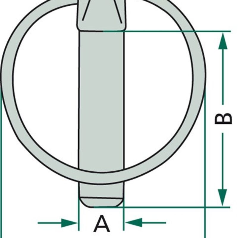 Zinkované bezpečnostní závlačky pro třetí body v balení 50 ks o délce 32 mm s průměrem 4,5 mm