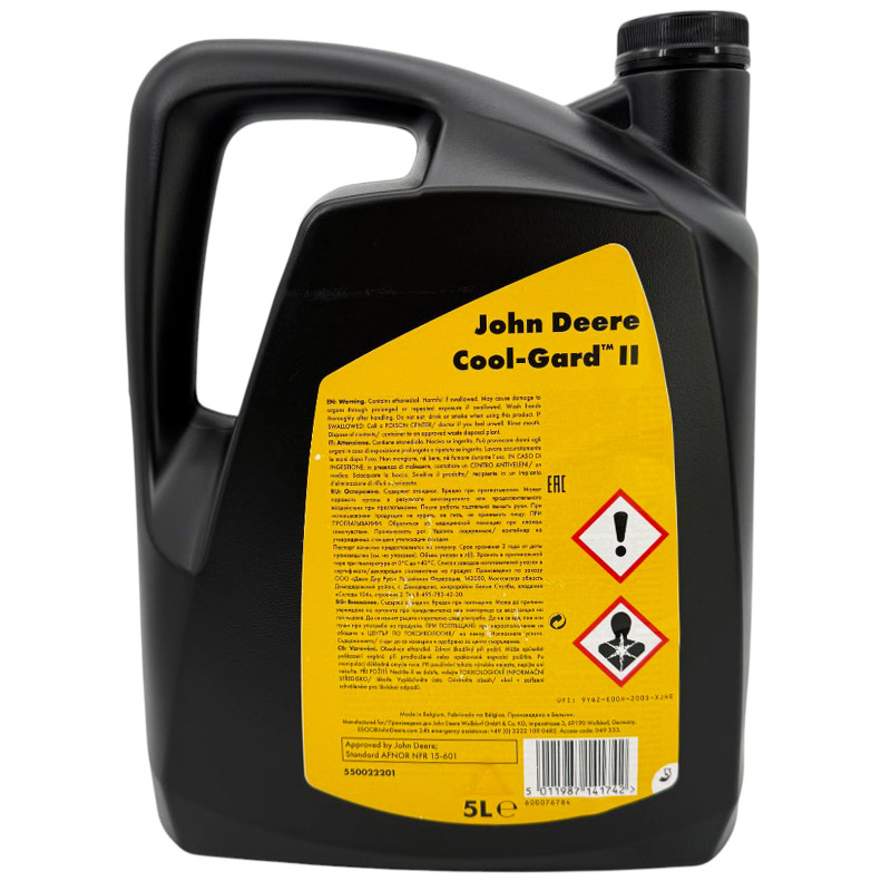 Chladící kapalina John Deere COOL-GARD™ II do chladičů o obsahu balení 5 l