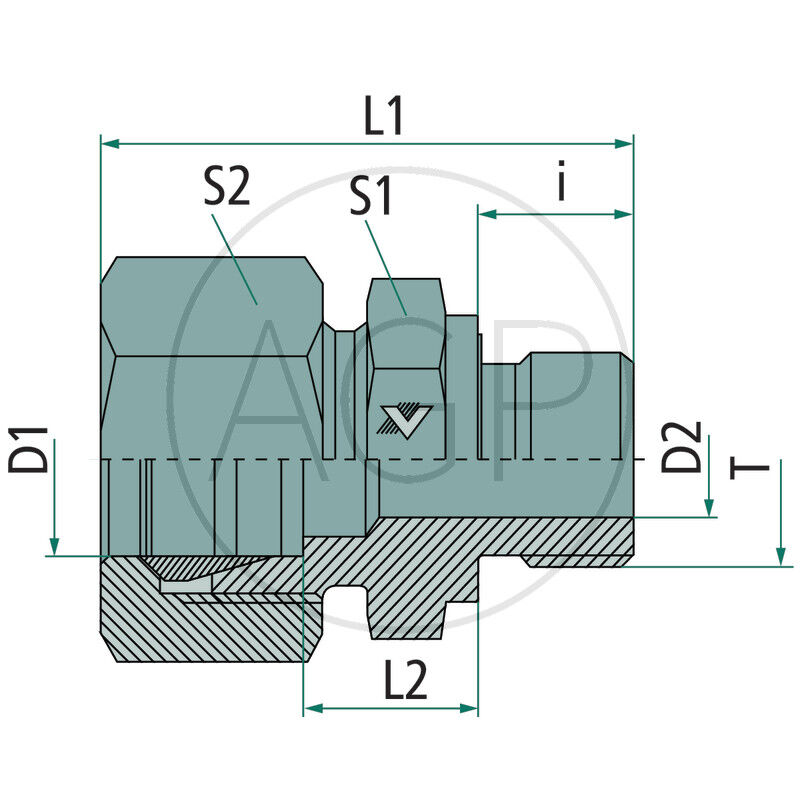 GEV 10 L- M12x1,5 VA