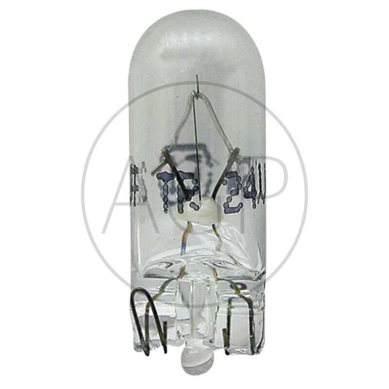 Žárovka 24 V 5 W se skleněnou paticí pro poziční osvětlení, osvětlení SPZ a kabiny