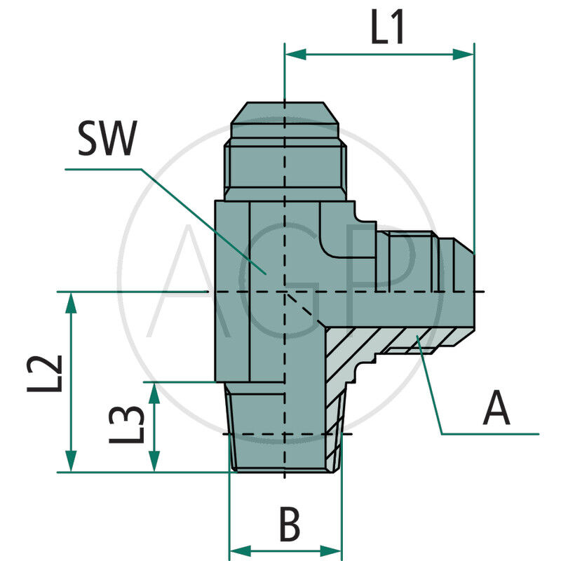 LA 9/16 M-JIC x 1/4 M-NPT