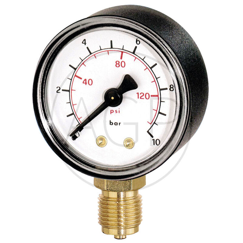 M-SU-50-0/16-1/4-KU-bar/psi Trubkový pružinový manometr