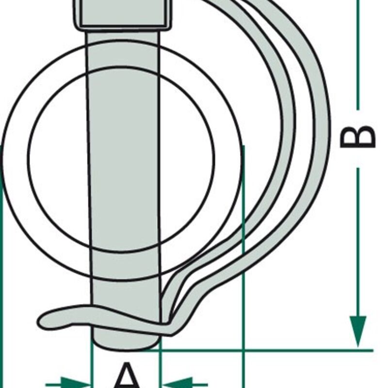 Zinkovaná trubková závlačka s průměrem 11 mm