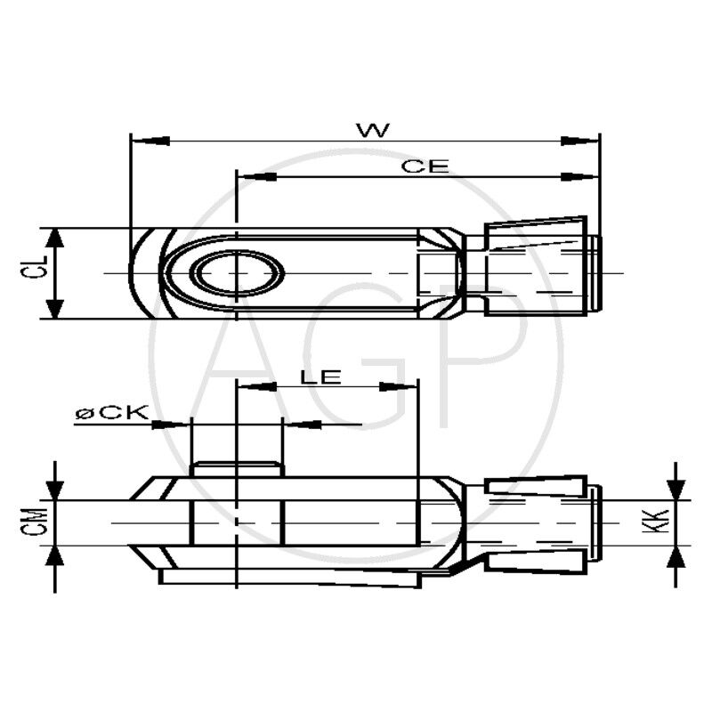 ZTI-GKI-E-M12x1,25-Stz Vidlicová hlava CETOP RP102P