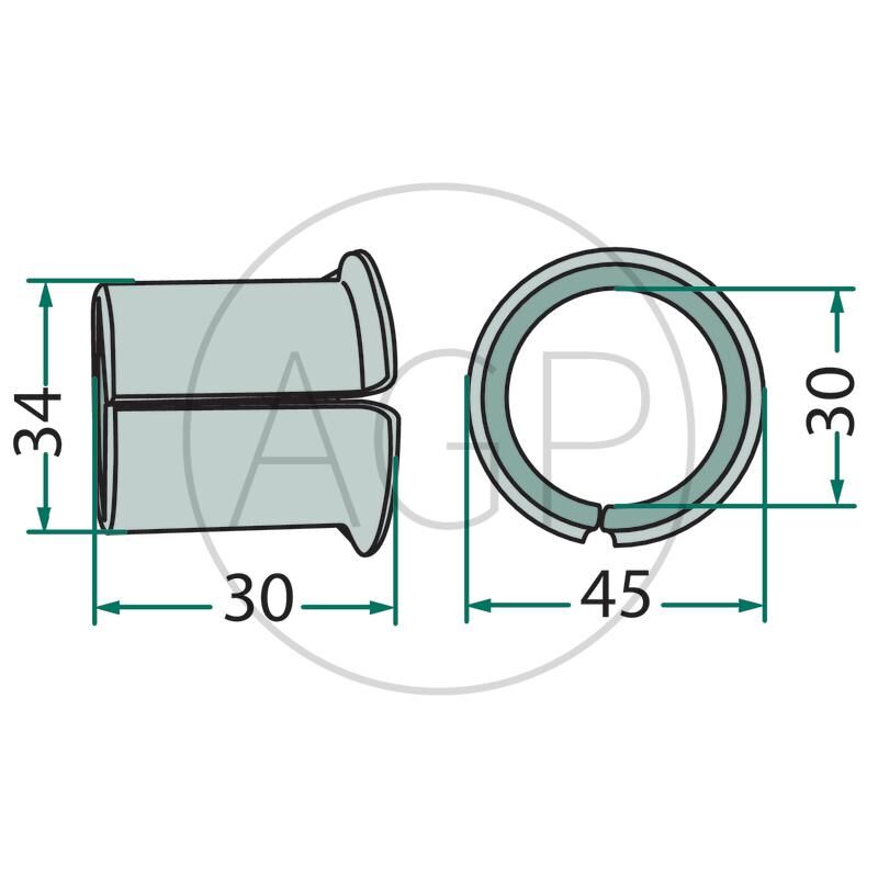 Přírubové kluzné pouzdro pro Fella, na série TS, TH