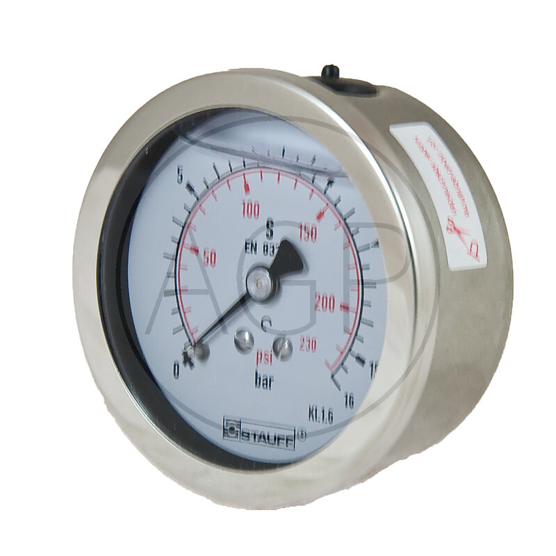 Manometr 16 bar o průměru 63mm - 1/4