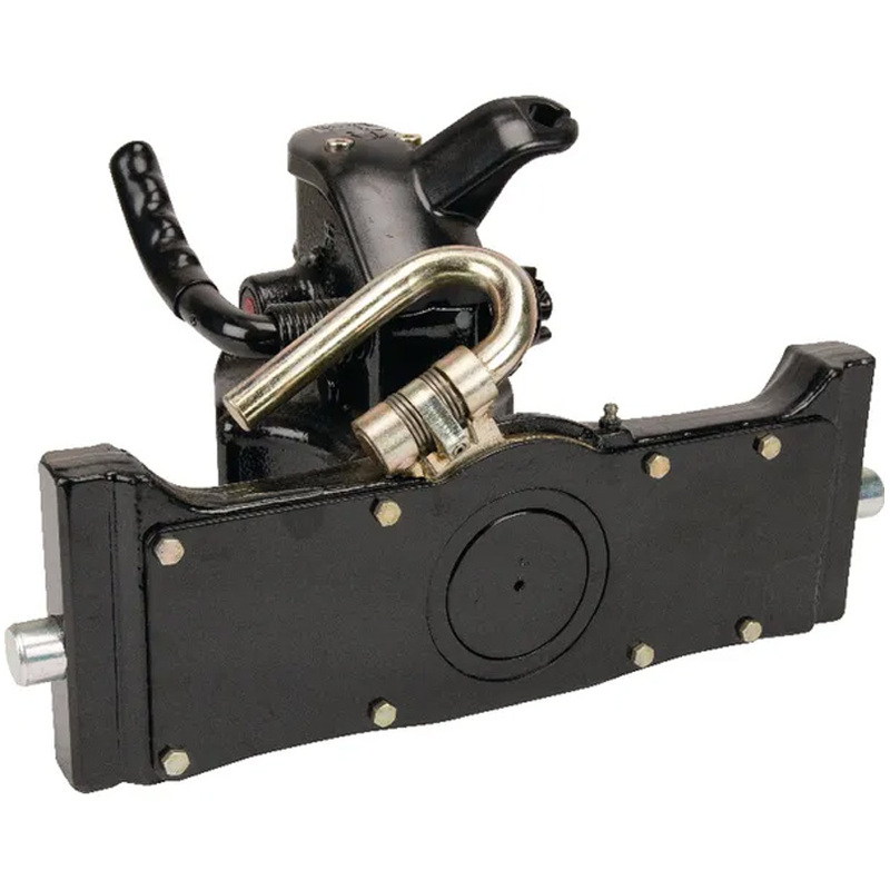 Sauermann automatický závěs o šířce 390 mm se zajišťovacími čepy 25 mm a D hodnotou 120,9 kN do konzole traktoru