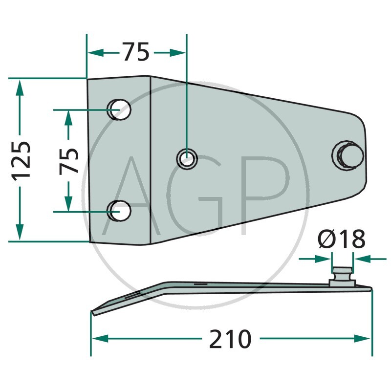 Držák nožů vhodný pro rotační sekačky Deutz-Fahr KM 3.23S/FS, Vicon/PZ CM 230/F