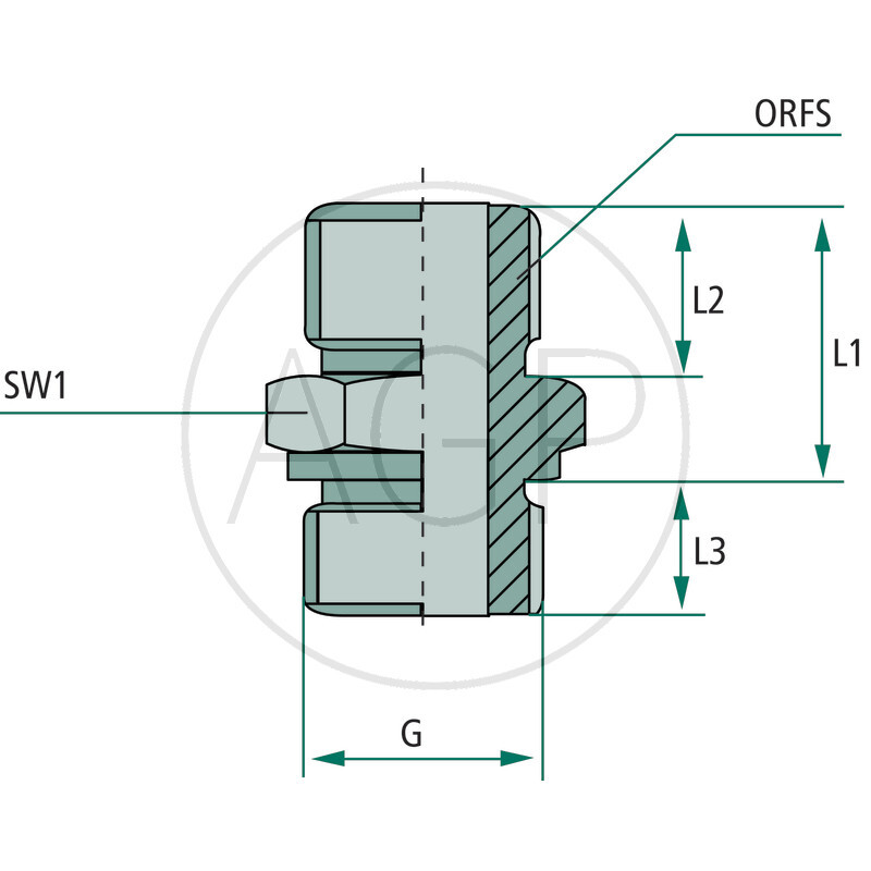 GA 13/16 M-ORFS x 3/8 M-BSP-WD