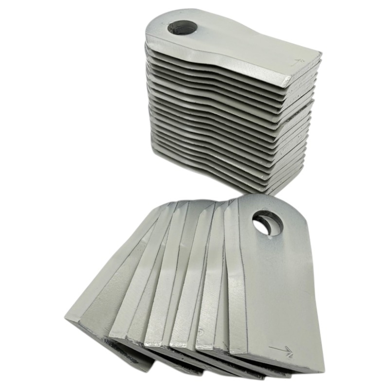 Sada 25 ks levých nožů Kuhn K6807550 o rozměru 119x54 mm pro rotační diskové sekačky