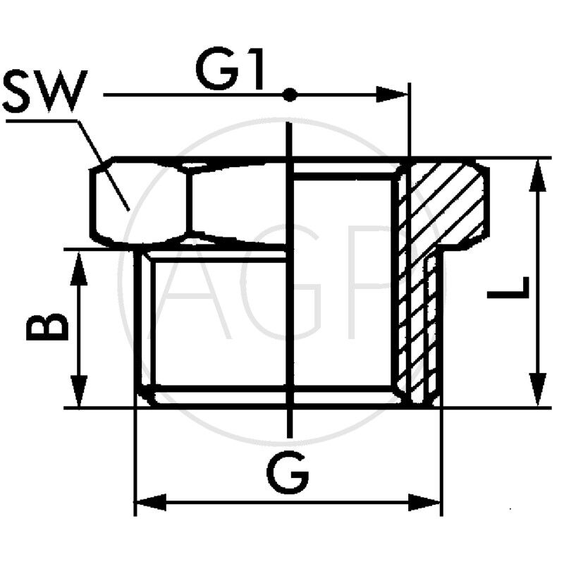 F-R-1-1/2-MSv Redukce šroubení