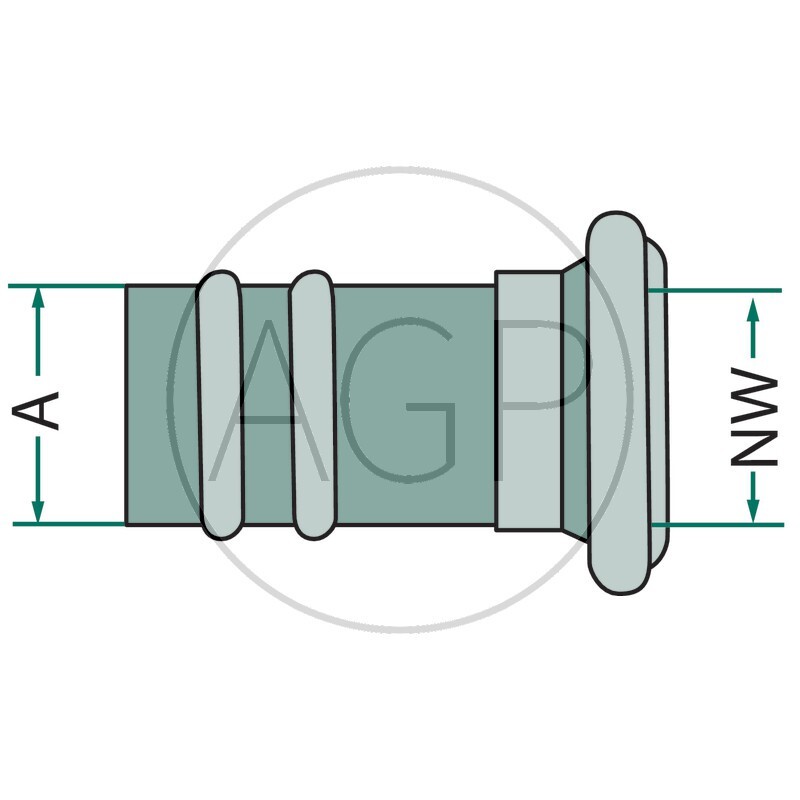 Bauer díl samec s hubičkou 4 typ S78 zinkovaný spojky pro fekální vozy