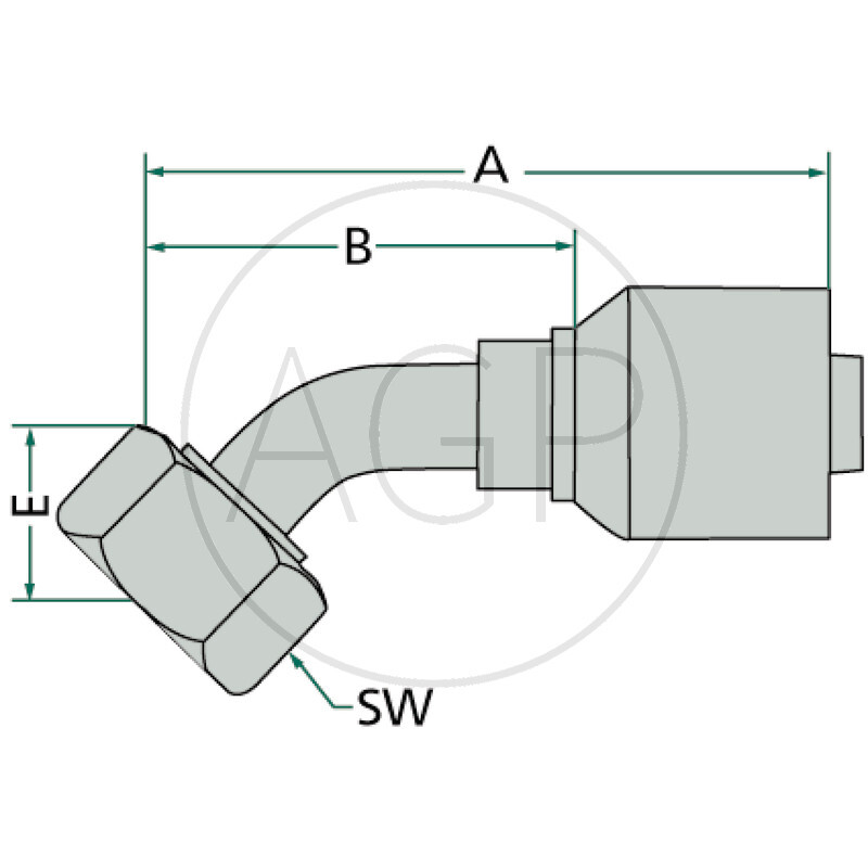 PNE 06 DKOL M16x1.5 45° (10L)