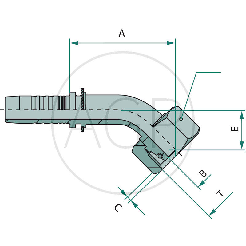 PN 20 DKOL M30x2.0 45° (22L)
