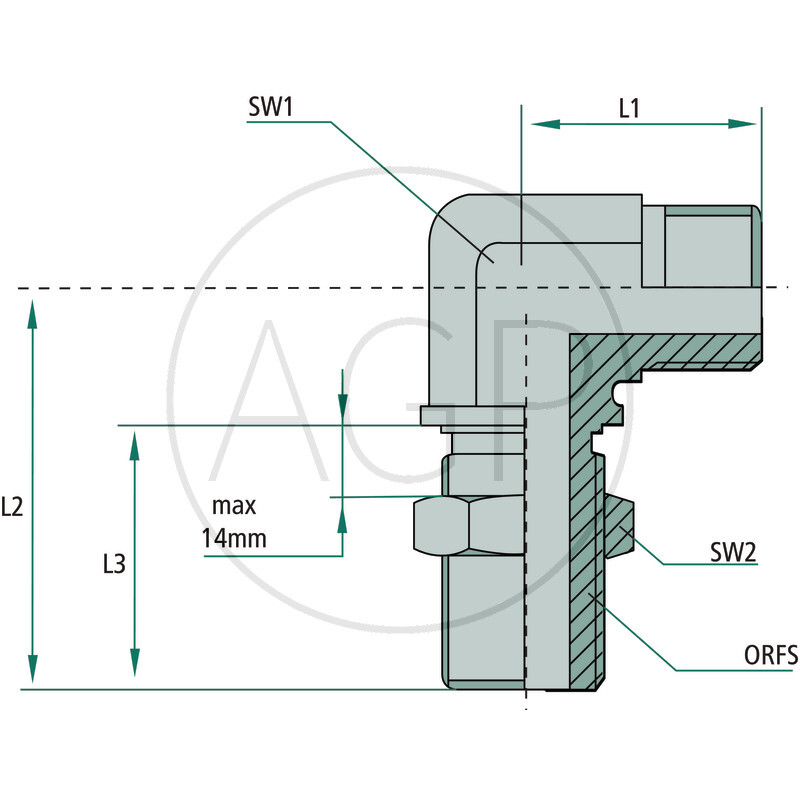 WSA 1.3/16 M-ORFS x 1.3/16 M-ORFS