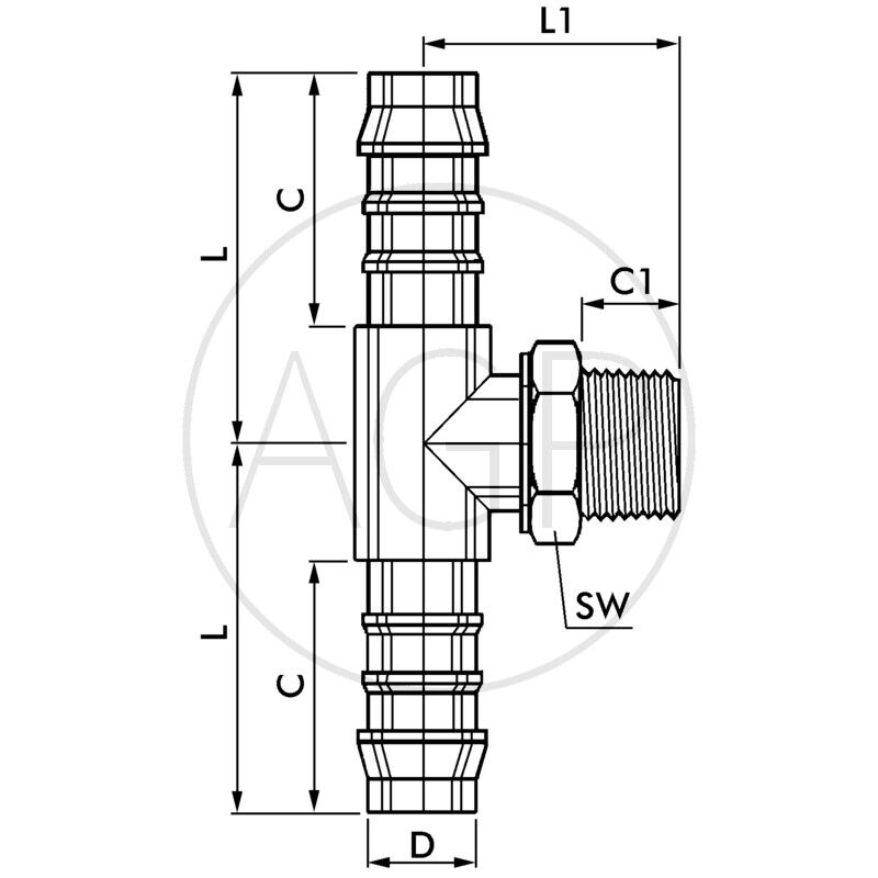 E-TETk-4-1/8-PA T-šroubovací násada