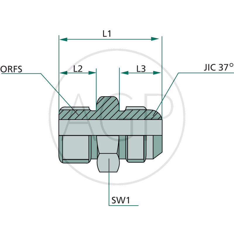 GA 1 M-ORFS x 7/8 M-JIC
