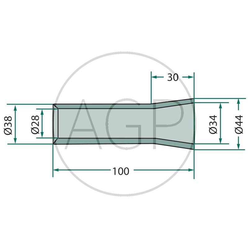 Přivařovací pouzdro na hroty na balíky 100 mm závit M20, M22, M24