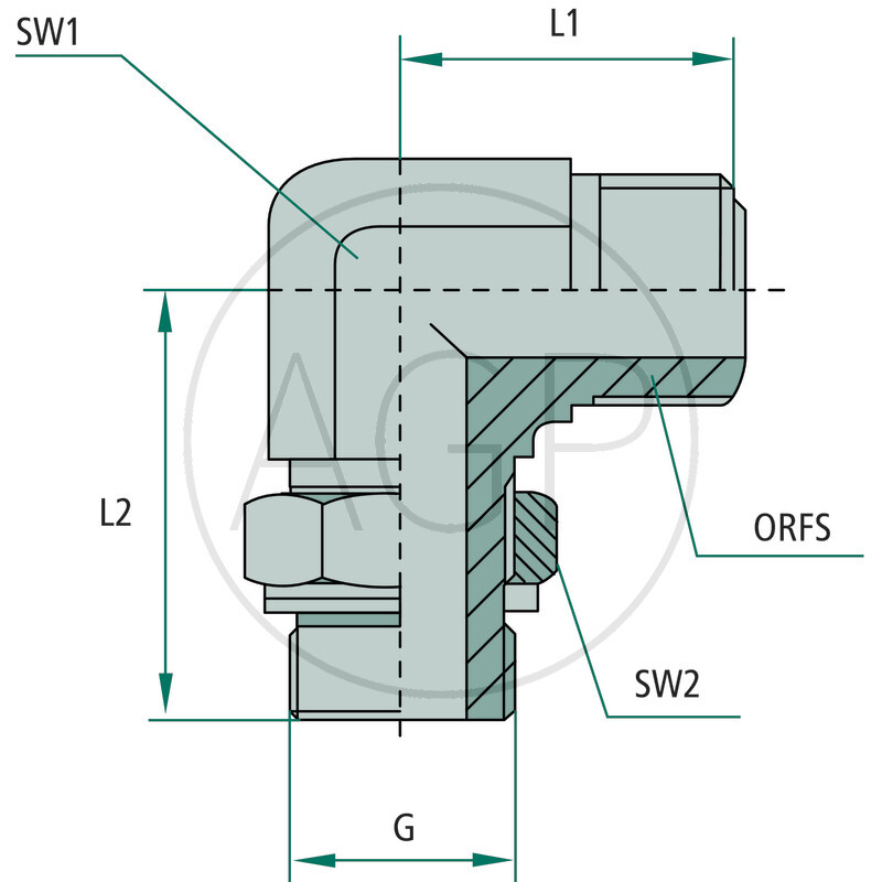 WAE 13/16 M-ORFS x 3/8 M-BSP