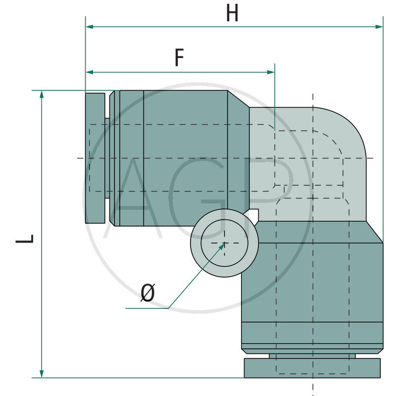 B-WV-4-KU Úhlová spojka