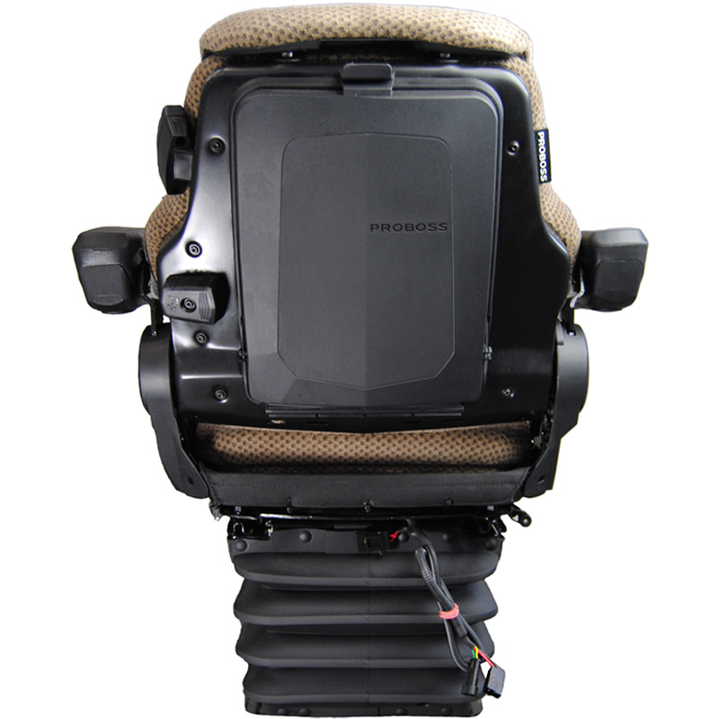 Vzduchové sedadlo Proboss s plnou výbavou, hnědým látkovým potahem s nosností 150 kg vhodný pro John Deere