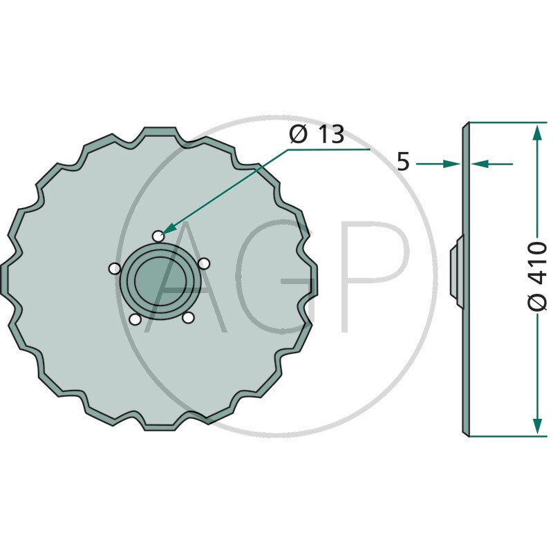 Výsevní disk secí botky vhodný pro Väderstad Rapid, RD 1500, Drill Disc 400 bez ložiska