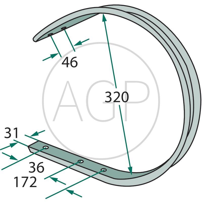 Stírací plech vhodný pro Deutz-Fahr, na typy MP 130, RB 3.20, RB 3.50