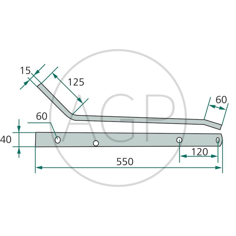 Ocelový držák pro shrnovací pera Stoll (JF-Stoll) na typy Z 685, 900 Pro, Spead 680 Hydro, 900 Hydro