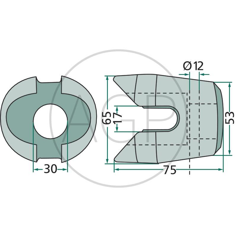 Ozubená spojka pro Fella, na typy TH 440D, 520D, 700D