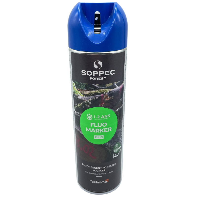 Lesnický modrý sprej Soppec ke značkování 