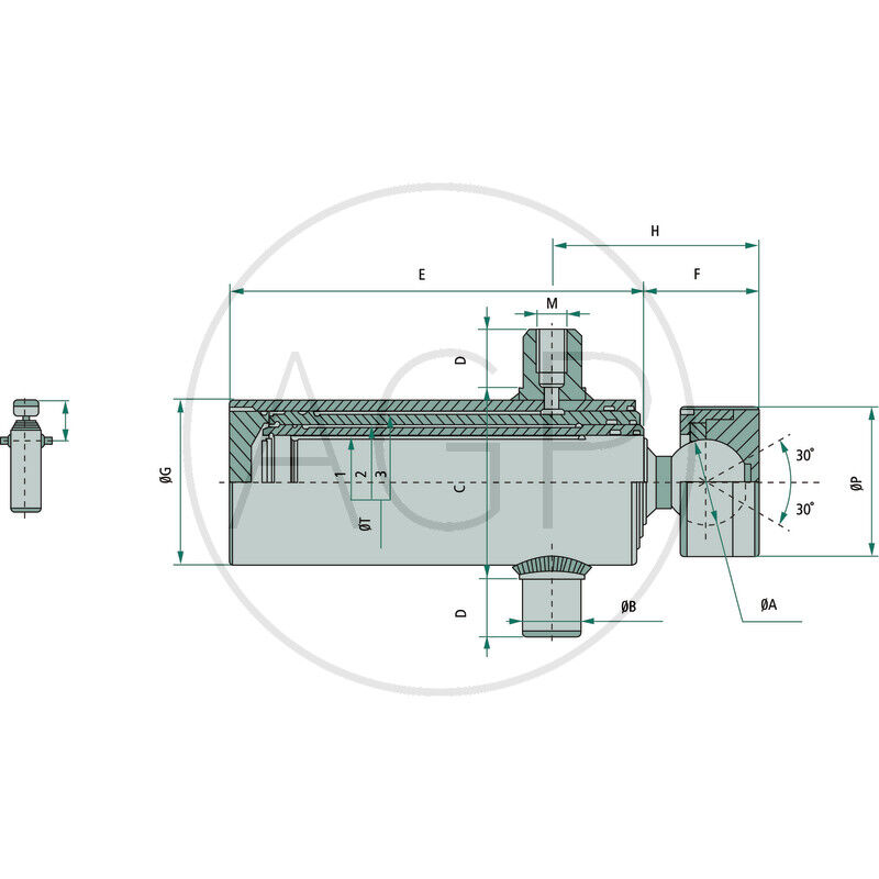 Teleskopický válec .-AO-K-68-88-107-H895