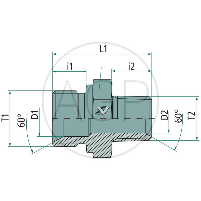GA-AGR 1/4 - BSPT 3/8 VA