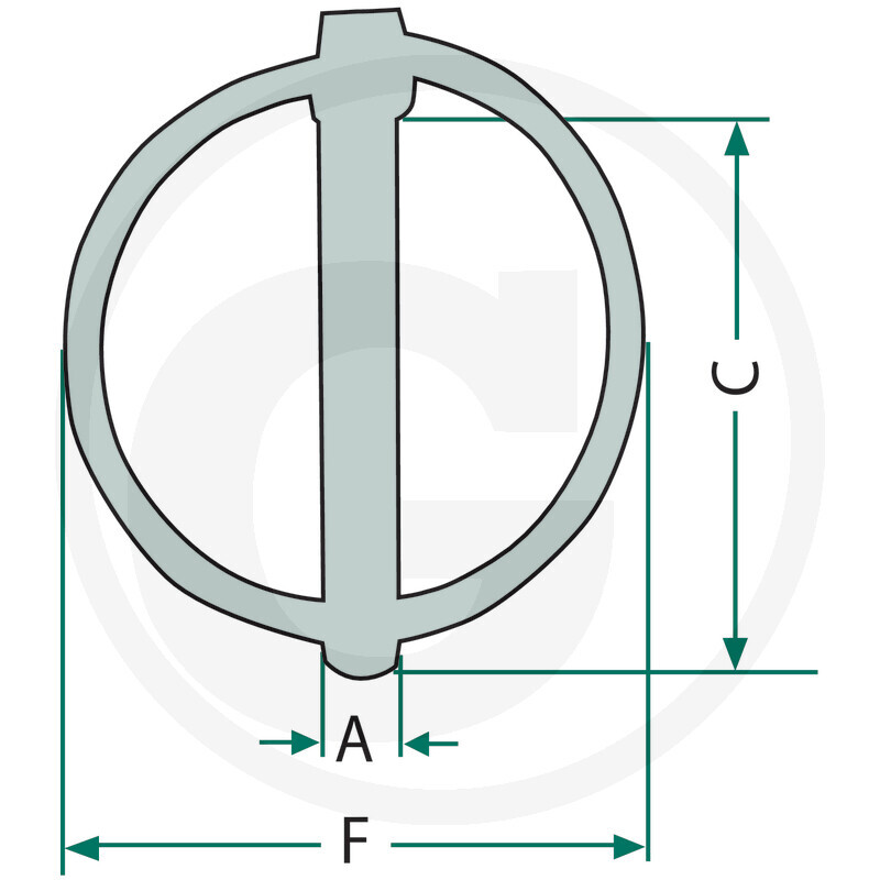 Zinkované bezpečnostní závlačky pro třetí body v balení 50 ks o délce 42 mm s průměrem 5,5 mm