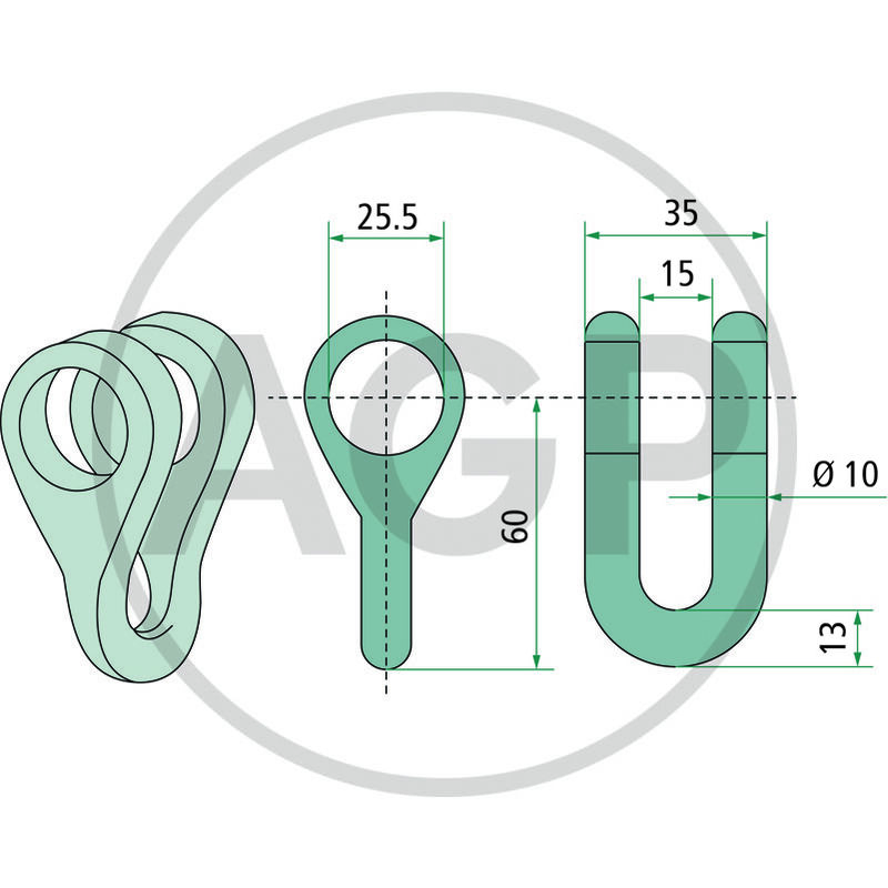 Třmen vhodný pro mulčovače Bomford