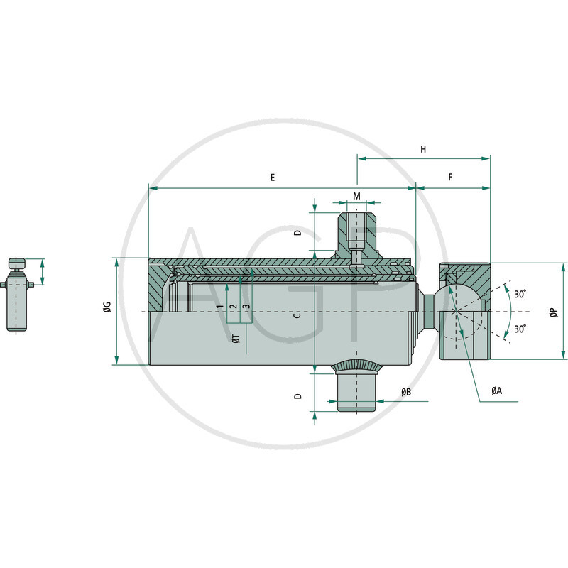 Teleskopický válec .-AO-K-68-88-107-126-H910