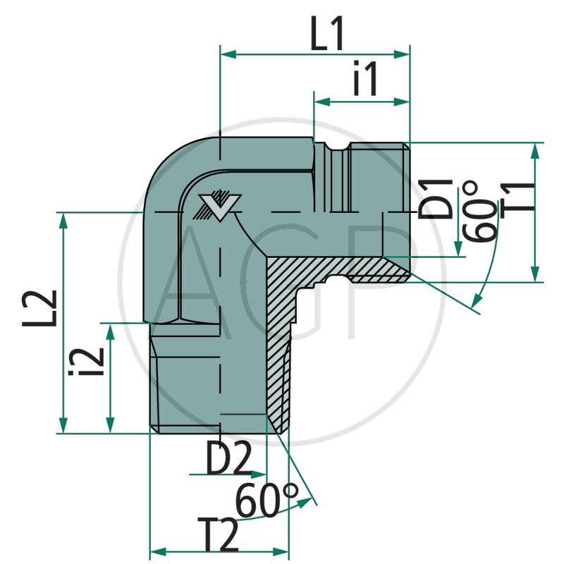 WA-AGR 1/2 - BSPT 1/2 90° VA