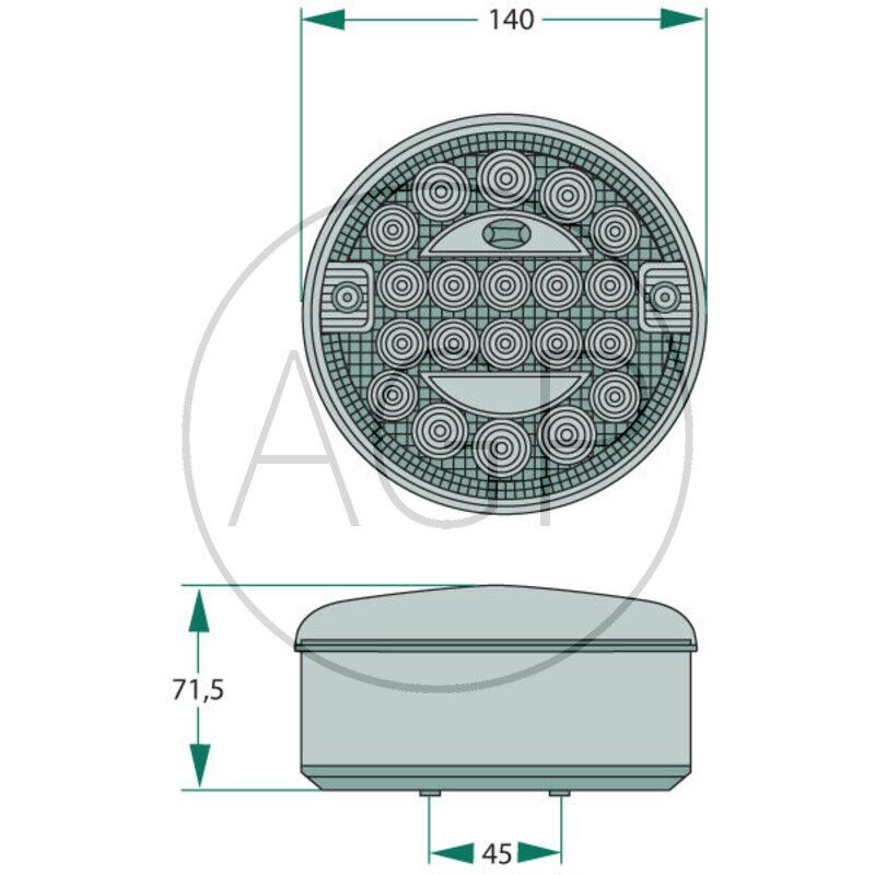 LED Zadní světlo, napětí 9-33 V, skupinové led světlo k přívěsu a návěsu. Nízká spotřeba energie. 