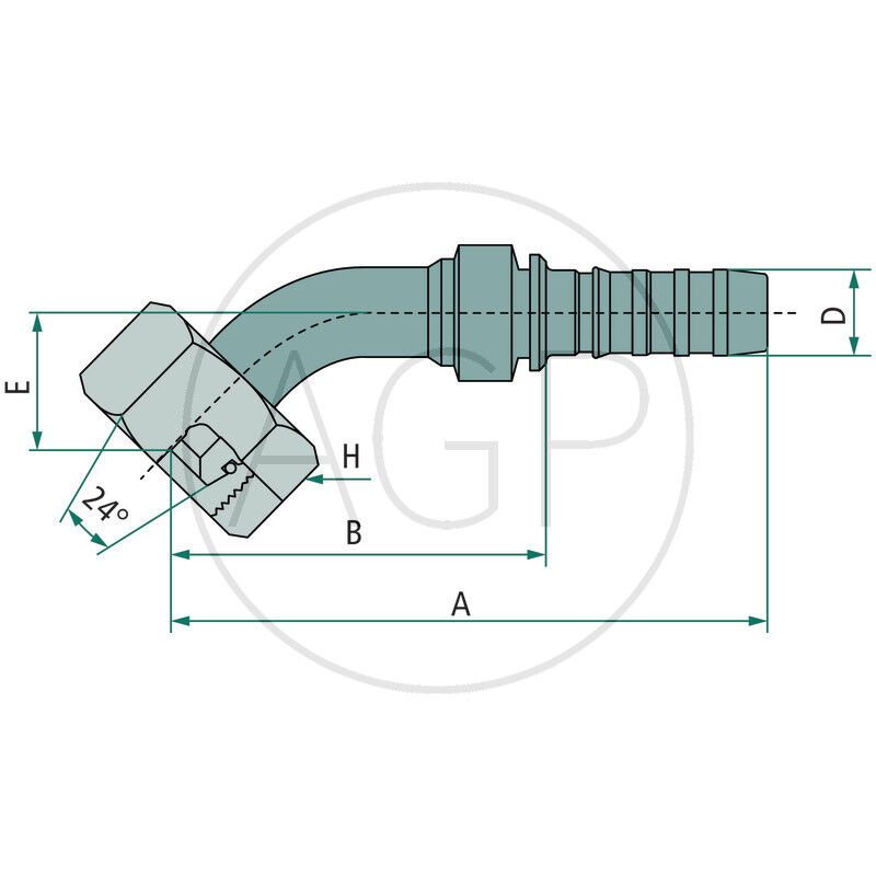 PNB 12 DKOS M24x1,5 (16S)45°