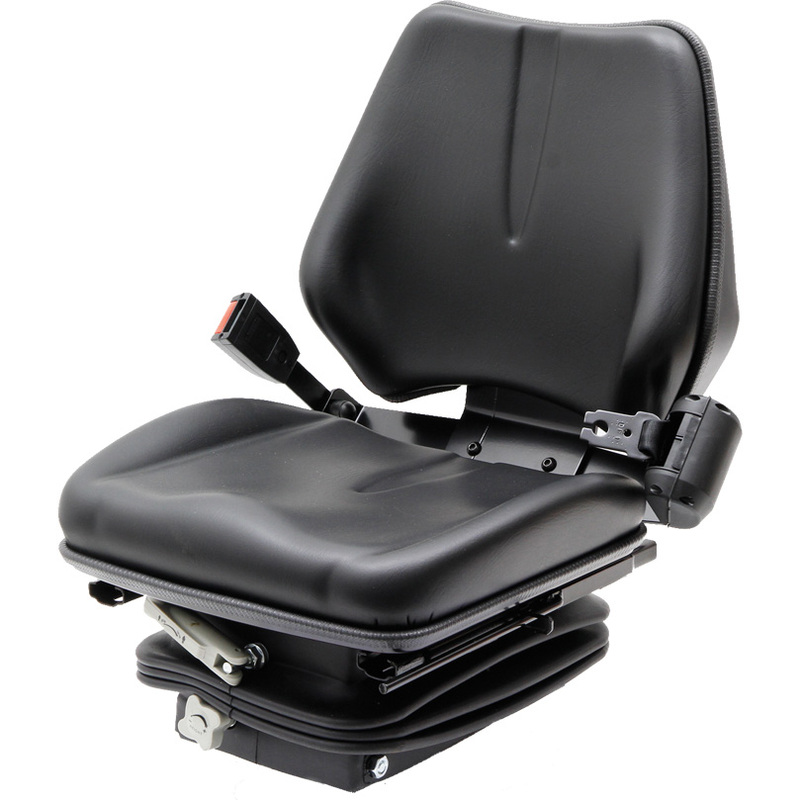 Sedačka mechanicky odpružená do traktoru potažená koženkou 
