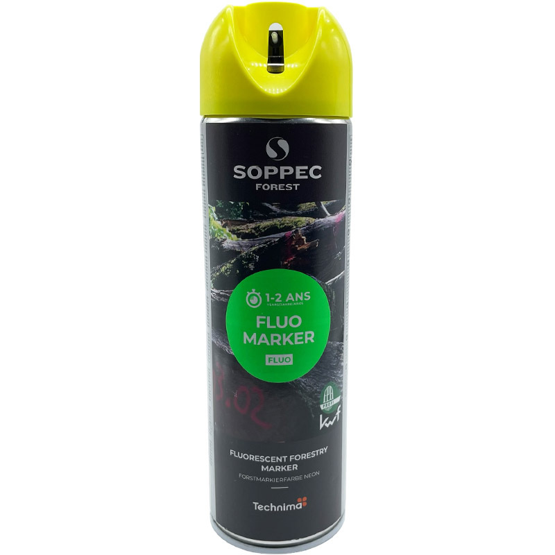Značkovací fosforově žlutý sprej Soppec Fluo Marker ke značkování v lese