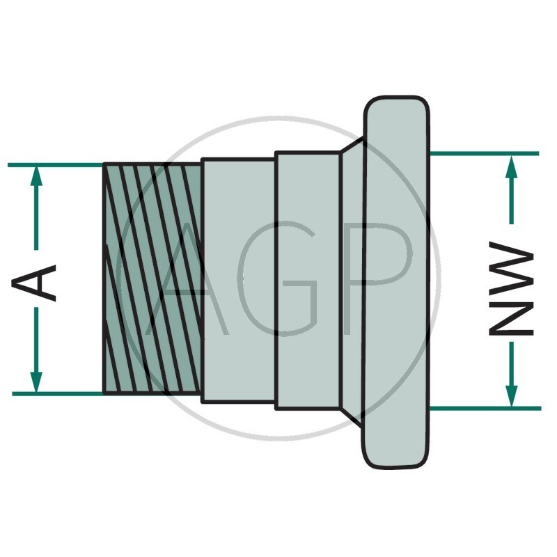 Bauer díl samec s vnějším závitem 5 zinkovaný pro fekální vozy